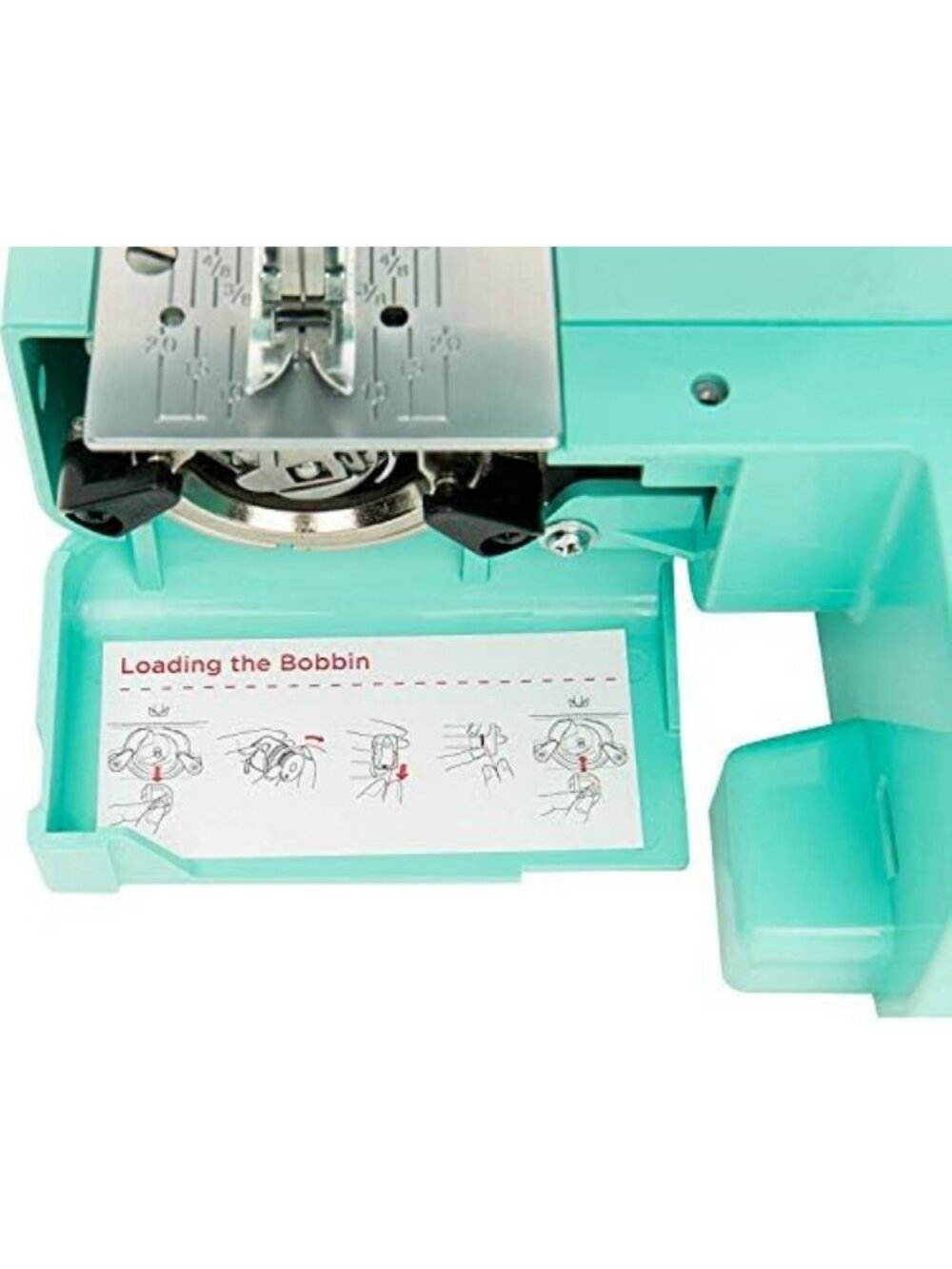 Turquoise Easy-to-Use Sewing Machine with Metal Frame & Tutorial Videos for - Picture 5 of 6
